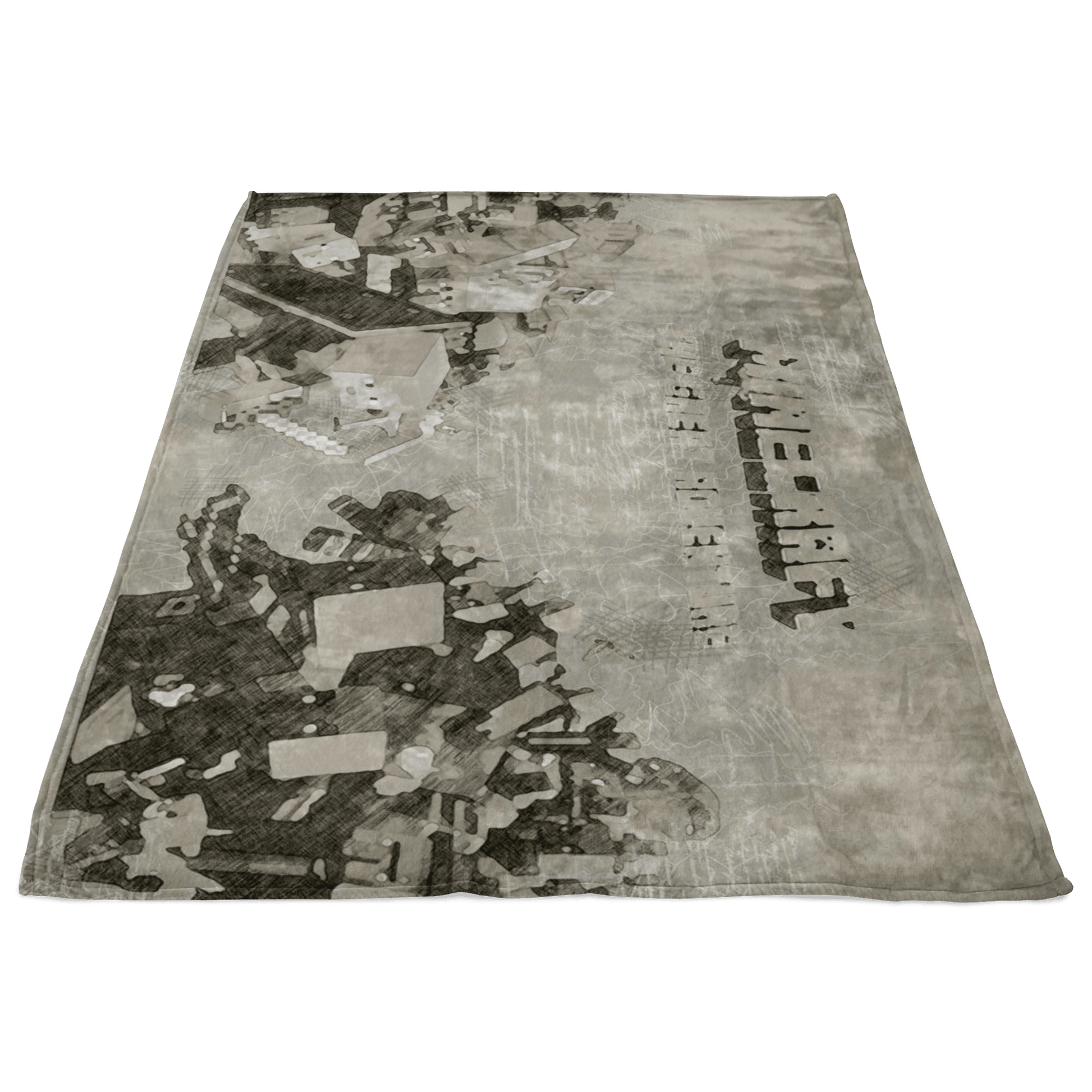 Minecraft Fleece Blanket Minecraft War Leonardo Grey Blanket - Lusy Store