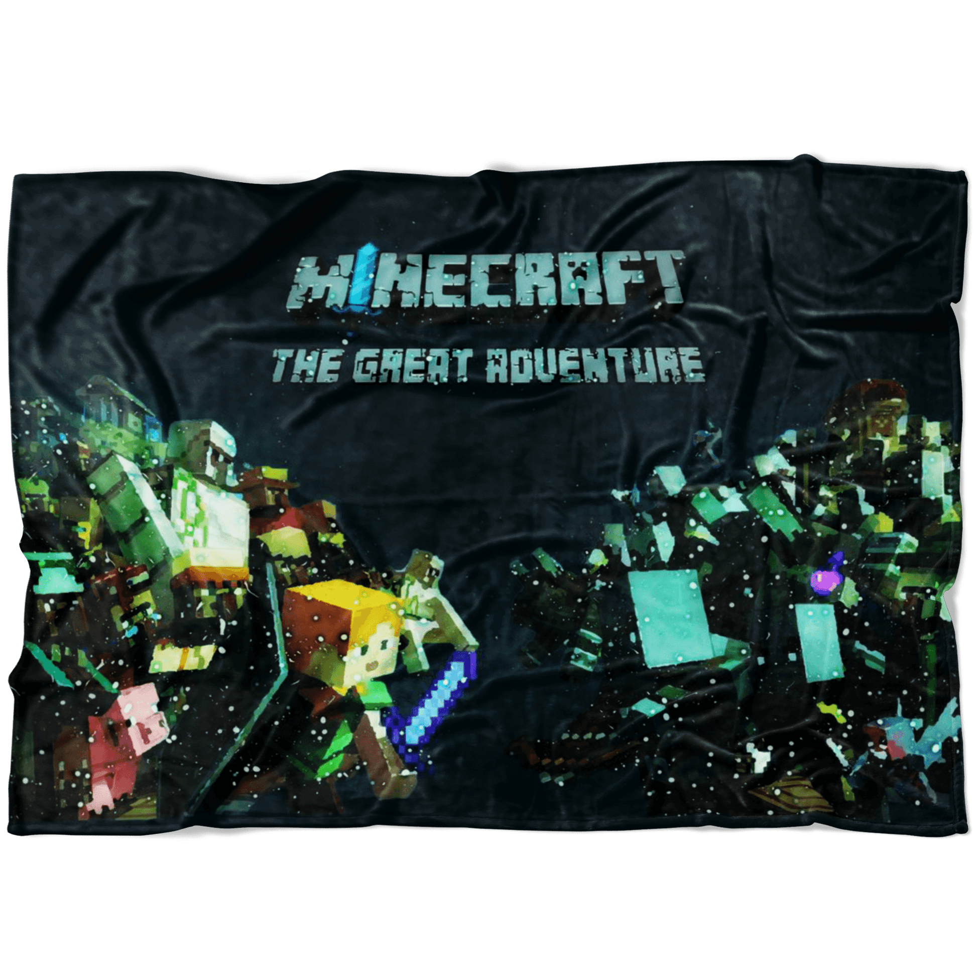 Minecraft Fleece Blanket Minecraft War Magic Night Black Blanket - Lusy Store