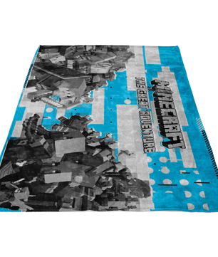 Minecraft Fleece Blanket Minecraft War Modern Blue Blanket - Lusy Store