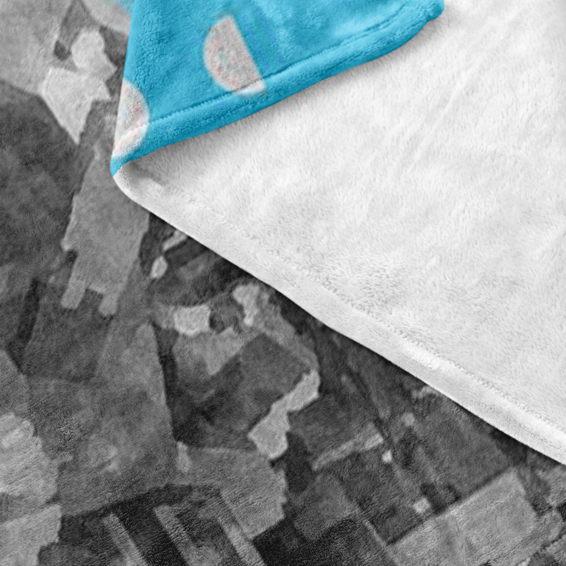 Minecraft Fleece Blanket Minecraft War Modern Blue Blanket - Lusy Store
