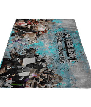Minecraft Fleece Blanket Minecraft War Modernity Grey Blanket - Lusy Store