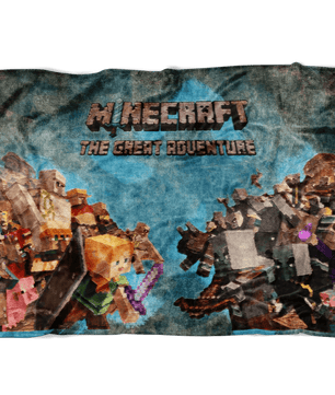 Minecraft Fleece Blanket Minecraft War Oil Painting Blue Blanket - Lusy Store