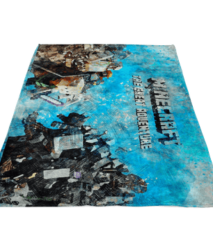 Minecraft Fleece Blanket Minecraft War Pencil Watercolor White Blanket - Lusy Store
