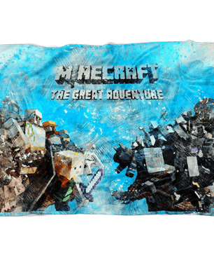 Minecraft Fleece Blanket Minecraft War Pencil Watercolor White Blanket - Lusy Store