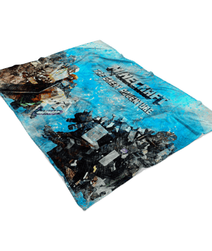 Minecraft Fleece Blanket Minecraft War Pencil Watercolor White Blanket - Lusy Store