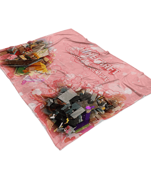 Minecraft Fleece Blanket Minecraft War Pink Blanket LS0795 - Lusy Store