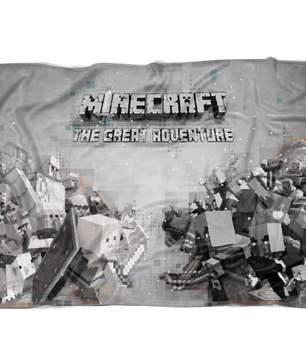 Minecraft Fleece Blanket Minecraft War Pixels Grey Blanket - Lusy Store