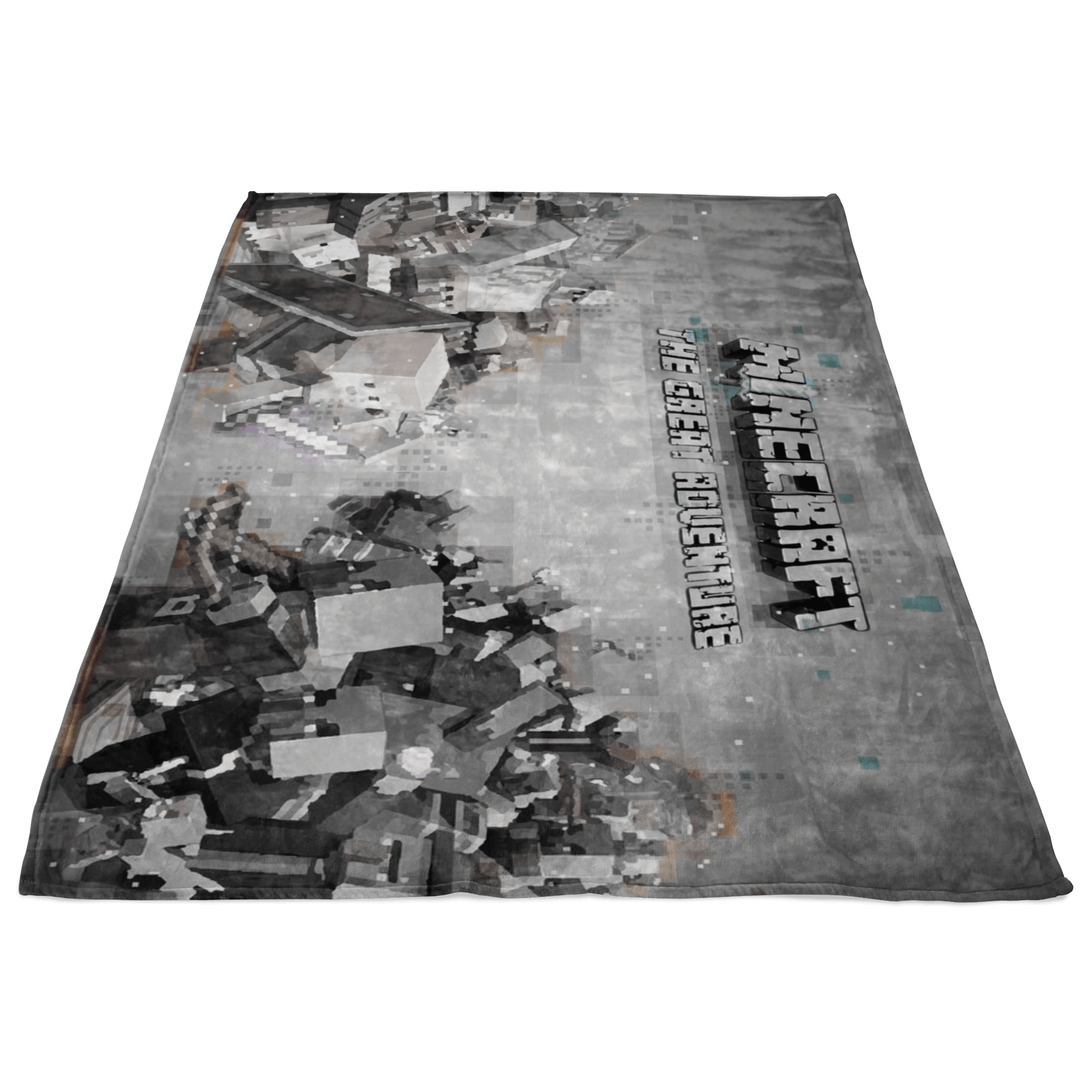 Minecraft Fleece Blanket Minecraft War Pixels Grey Blanket - Lusy Store