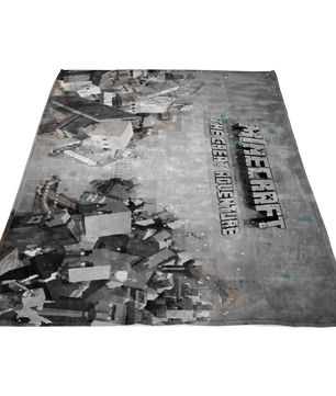 Minecraft Fleece Blanket Minecraft War Pixels Grey Blanket - Lusy Store
