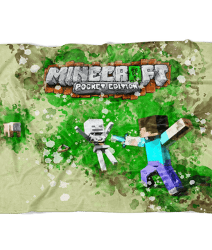 Minecraft Fleece Blanket Mix Art Green Blanket - Lusy Store