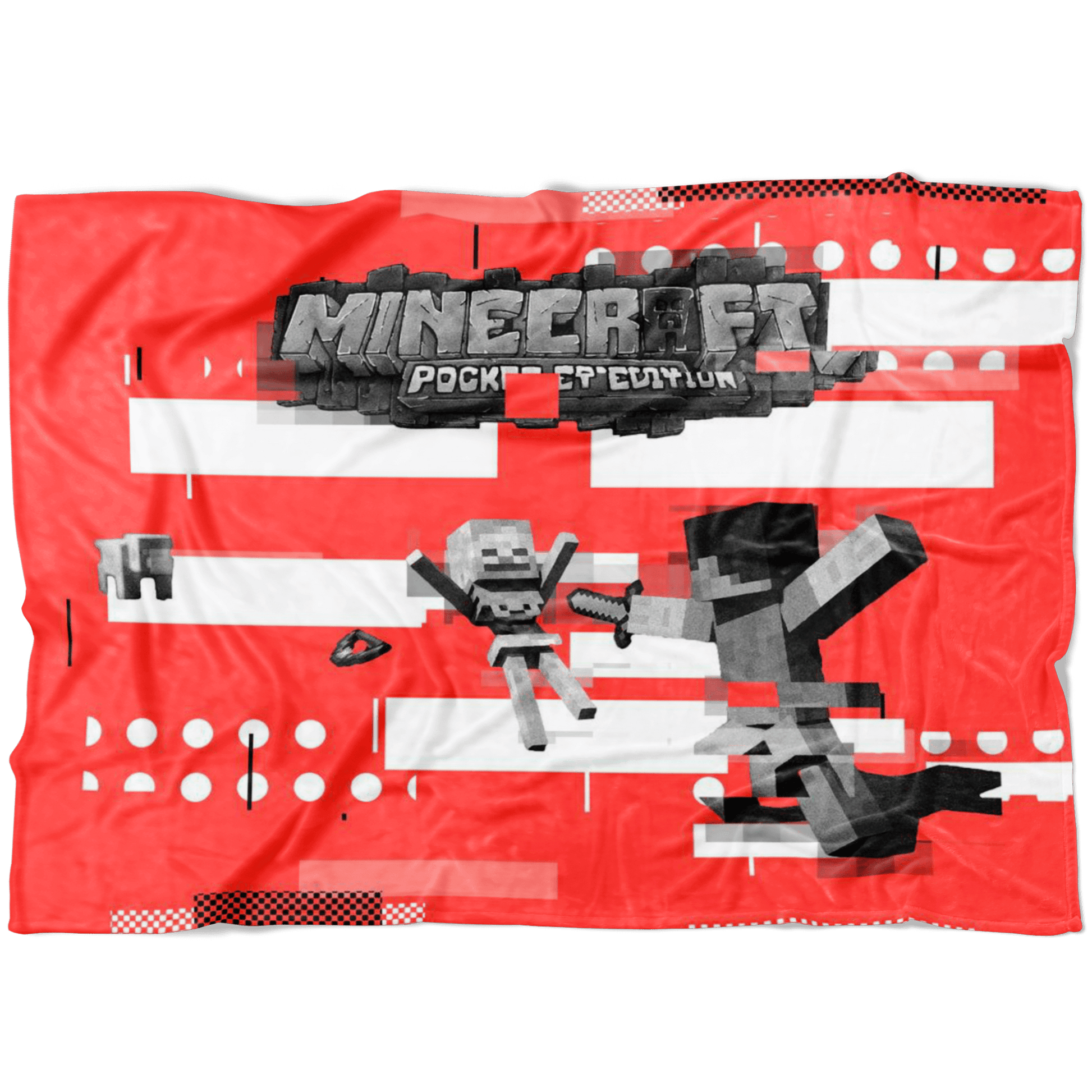 Minecraft Fleece Blanket Modern Red Blanket - Lusy Store