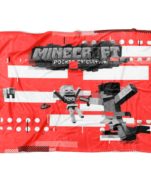 Minecraft Fleece Blanket Modern Red Blanket - Lusy Store