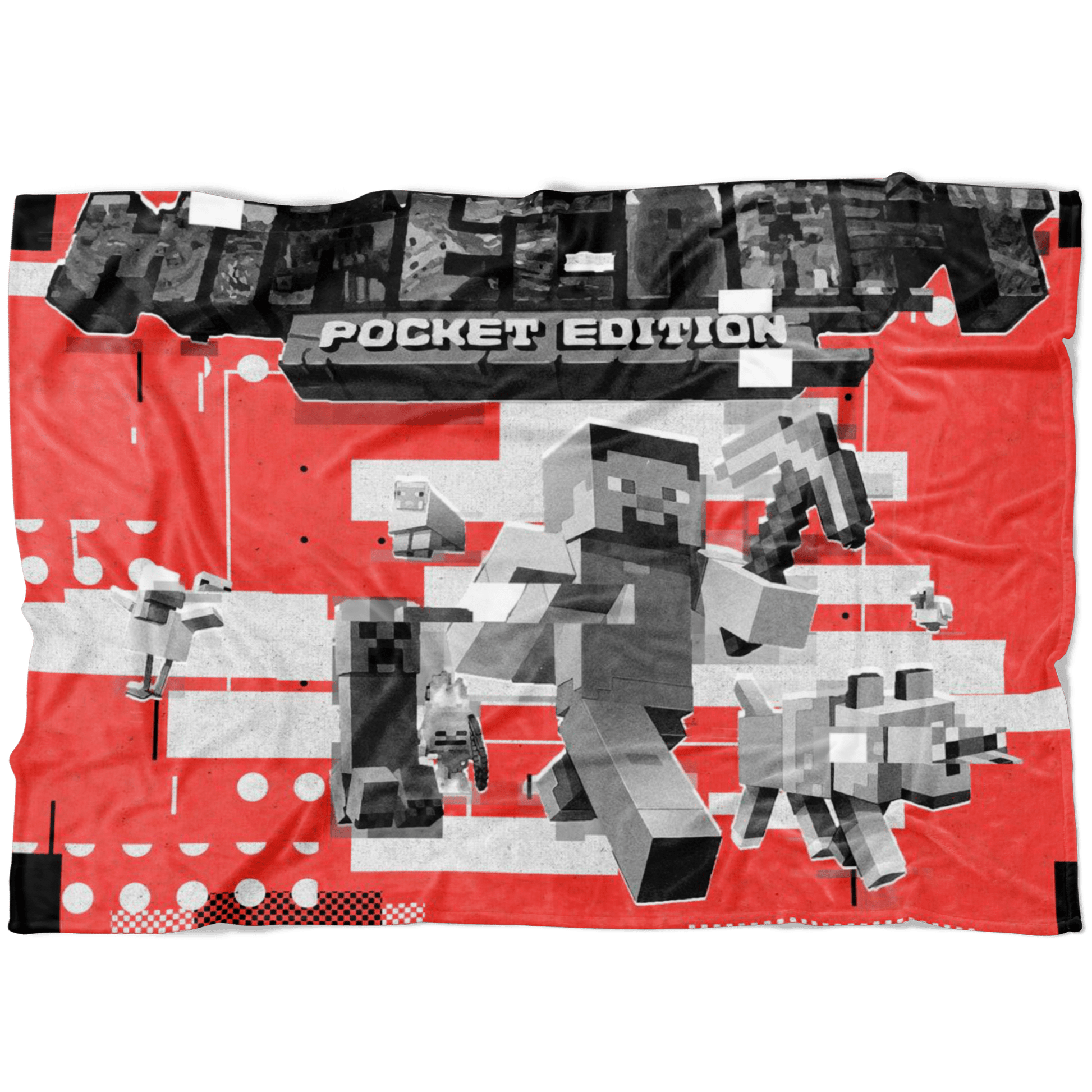 Minecraft Fleece Blanket Modern Red Blanket - Lusy Store