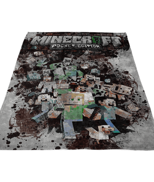 Minecraft Fleece Blanket Modernity Grey Blanket - Lusy Store