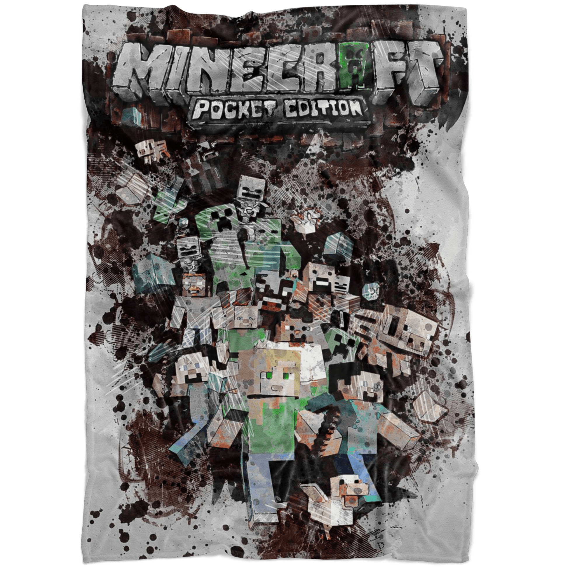 Minecraft Fleece Blanket Modernity Grey Blanket - Lusy Store