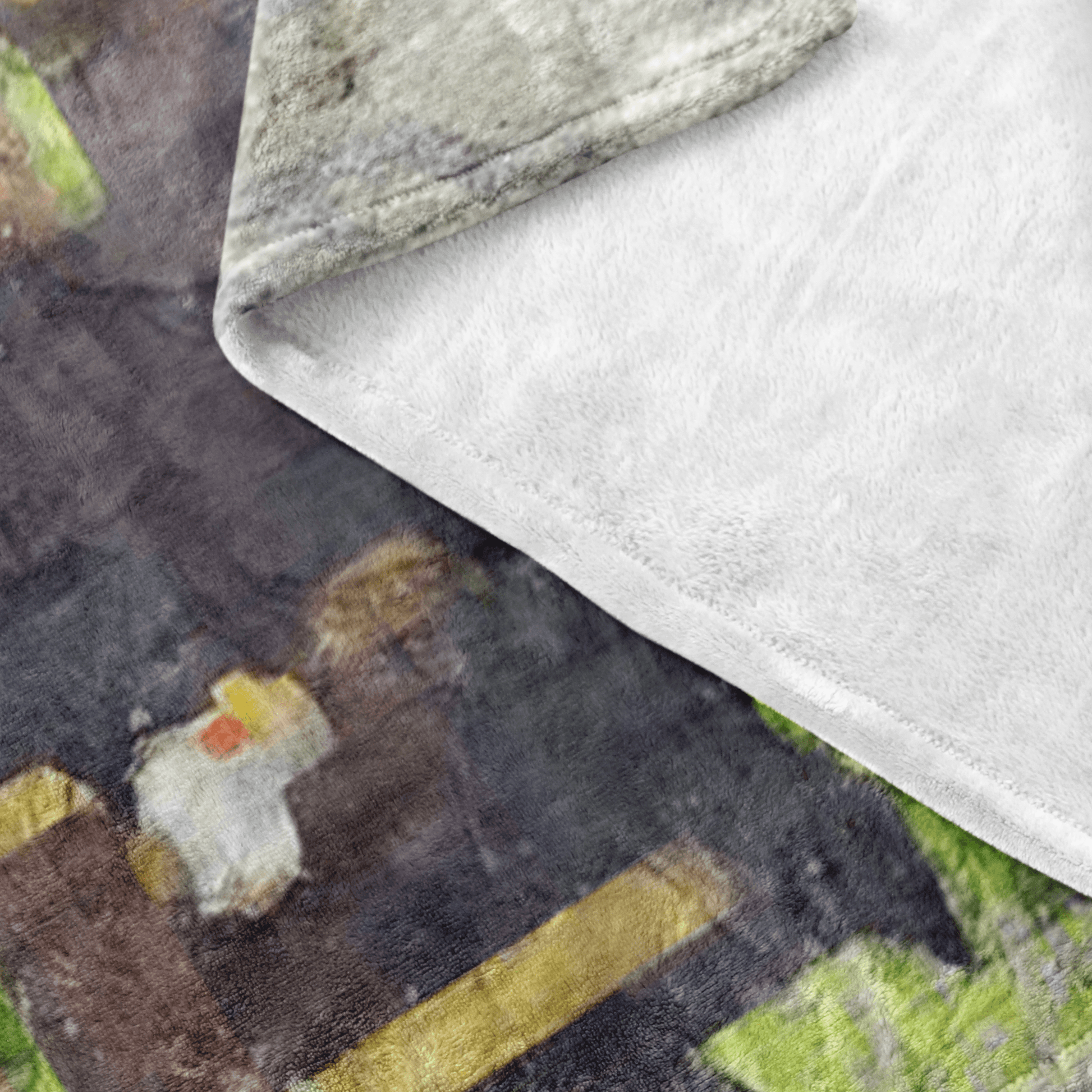 Minecraft Fleece Blanket Oil Paint Colorful Blanket - Lusy Store