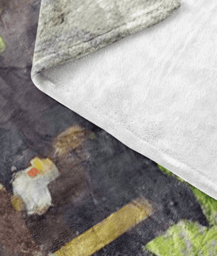 Minecraft Fleece Blanket Oil Paint Colorful Blanket - Lusy Store