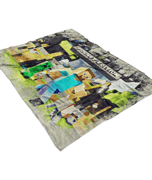 Minecraft Fleece Blanket Oil Paint Colorful Blanket - Lusy Store