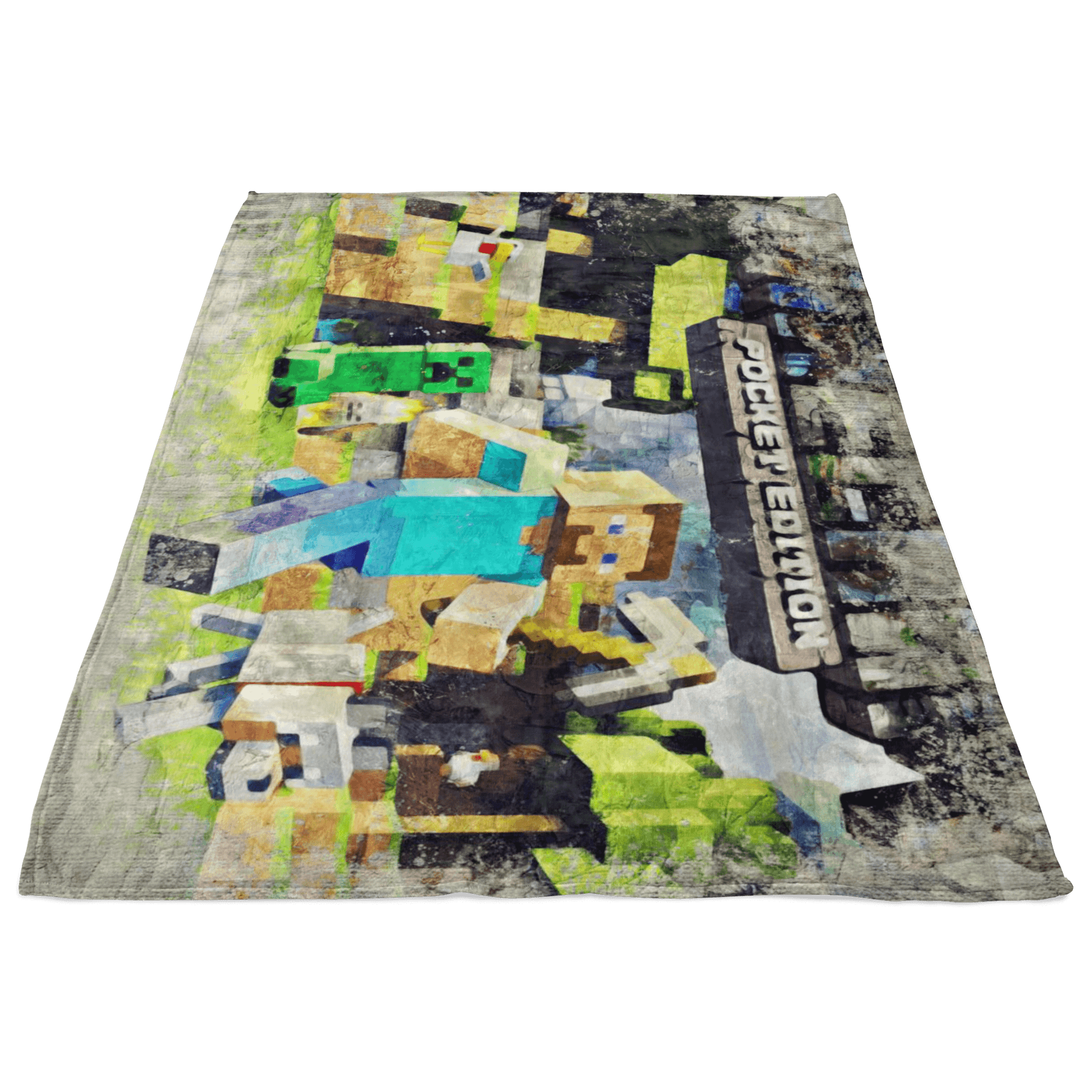 Minecraft Fleece Blanket Oil Paint Colorful Blanket - Lusy Store