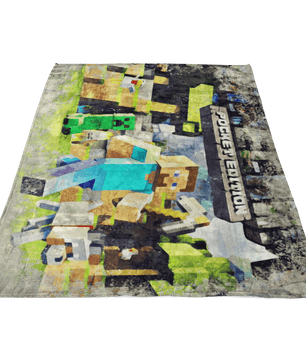 Minecraft Fleece Blanket Oil Paint Colorful Blanket - Lusy Store