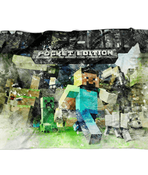 Minecraft Fleece Blanket Pencil Watercolor Blanket - Lusy Store