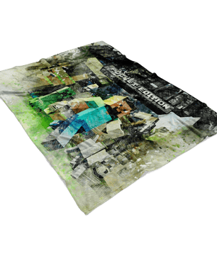 Minecraft Fleece Blanket Pencil Watercolor Blanket - Lusy Store