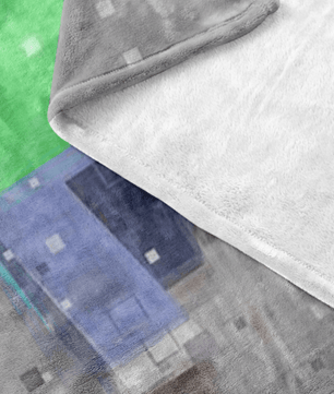 Minecraft Fleece Blanket Pixels Grey Blanket - Lusy Store
