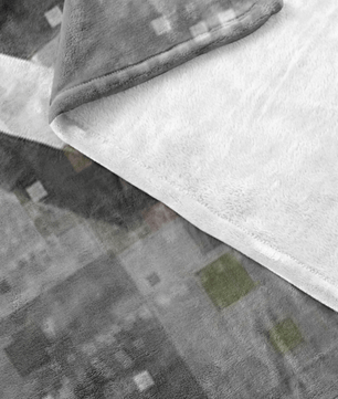 Minecraft Fleece Blanket Pixels Grey Blanket - Lusy Store