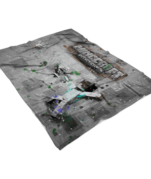 Minecraft Fleece Blanket Pixels Grey Blanket - Lusy Store