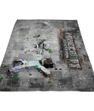 Minecraft Fleece Blanket Pixels Grey Blanket - Lusy Store