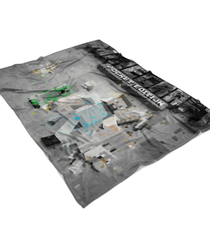 Minecraft Fleece Blanket Pixels Grey Blanket - Lusy Store