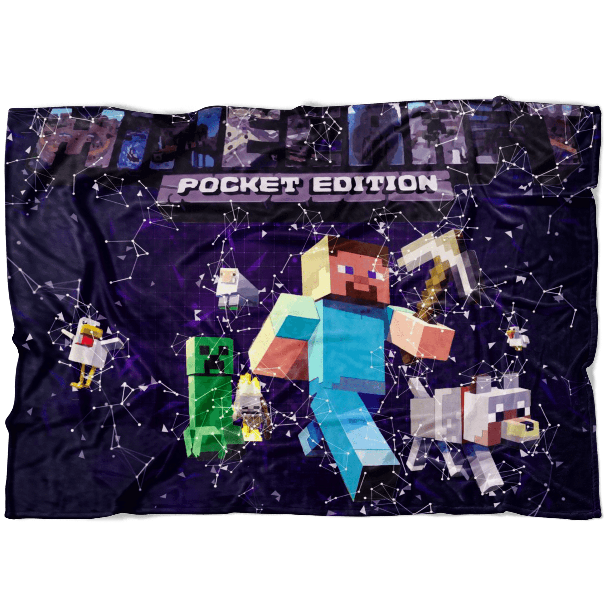 Minecraft Fleece Blanket Plexus Purple Blanket - Lusy Store