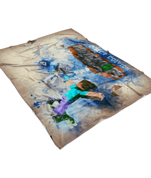 Minecraft Fleece Blanket PolyEx Yellow Blanket - Lusy Store