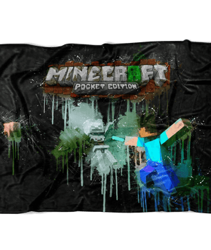 Minecraft Fleece Blanket Portfolium Black Blanket - Lusy Store
