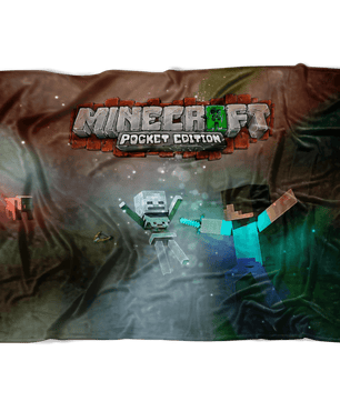 Minecraft Fleece Blanket Portfolium Black Blanket - Lusy Store