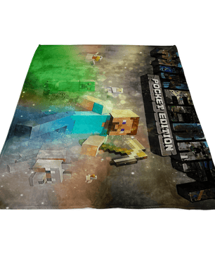 Minecraft Fleece Blanket Portfolium Colorful Blanket - Lusy Store