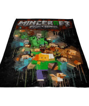 Minecraft Fleece Blanket Posterum Black Blanket - Lusy Store
