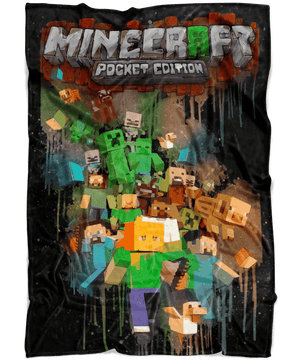 Minecraft Fleece Blanket Posterum Black Blanket - Lusy Store