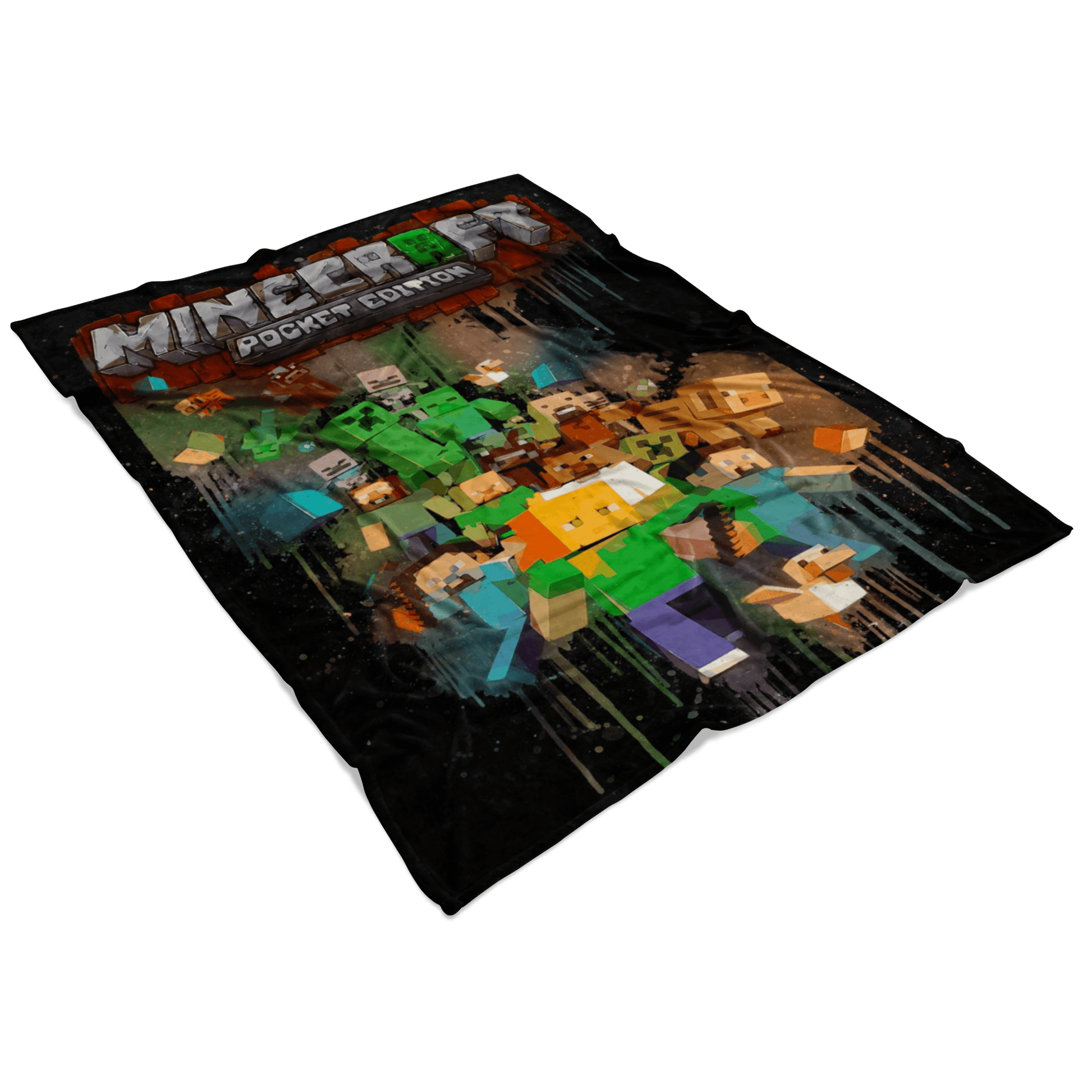 Minecraft Fleece Blanket Posterum Black Blanket - Lusy Store