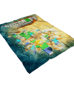 Minecraft Fleece Blanket Rebirth Blue Blanket - Lusy Store