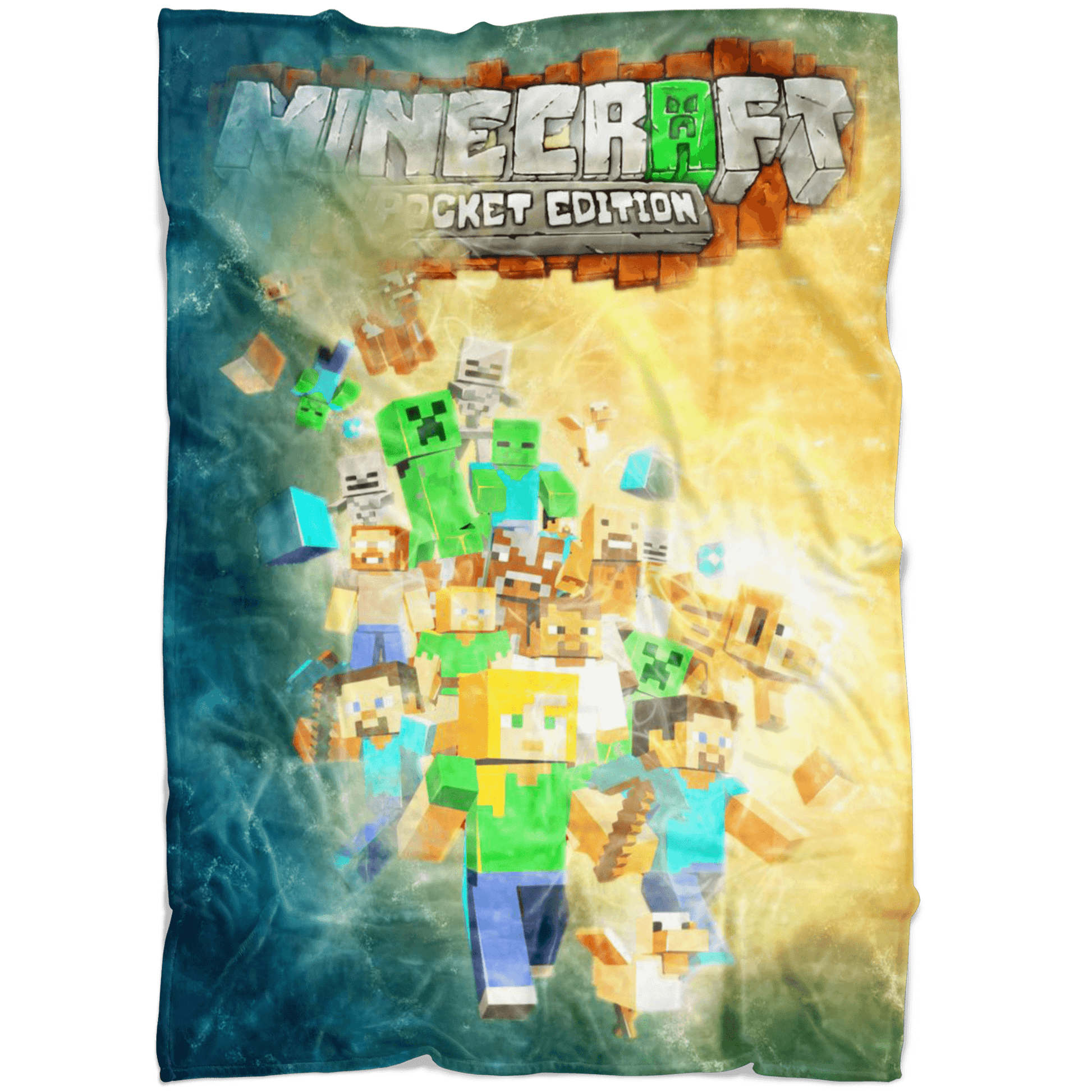 Minecraft Fleece Blanket Rebirth Blue Blanket - Lusy Store