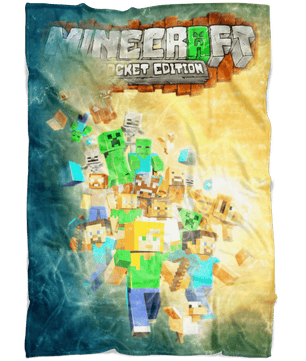 Minecraft Fleece Blanket Rebirth Blue Blanket - Lusy Store