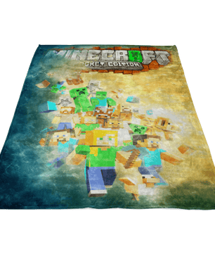 Minecraft Fleece Blanket Rebirth Blue Blanket - Lusy Store