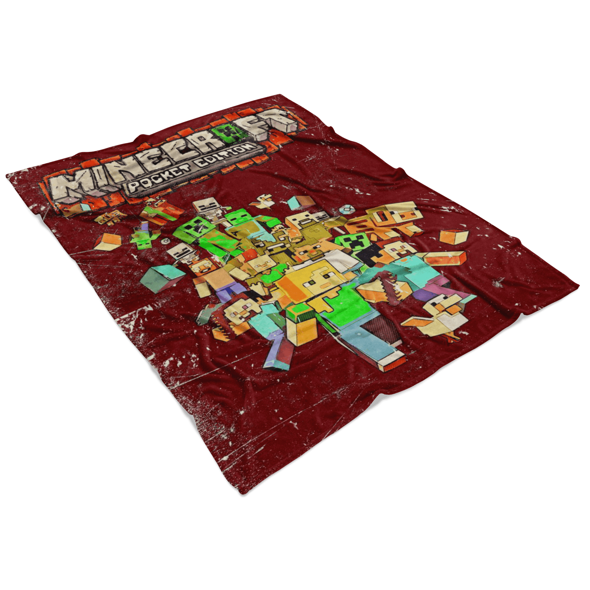 Minecraft Fleece Blanket Retro Comics Red Blanket - Lusy Store