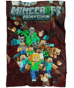 Minecraft Fleece Blanket Seizure Brown Blanket - Lusy Store