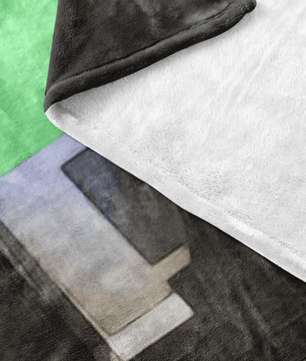 Minecraft Fleece Blanket Sketch Black Blanket - Lusy Store
