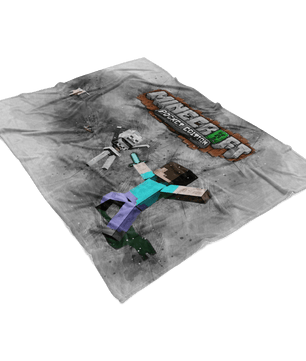 Minecraft Fleece Blanket Sketch Mix Grey Blanket - Lusy Store