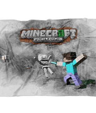 Minecraft Fleece Blanket Sketch Mix Grey Blanket - Lusy Store