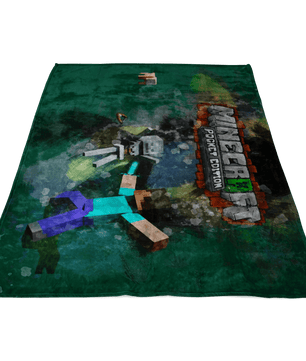 Minecraft Fleece Blanket Smudge Art Green Blanket - Lusy Store