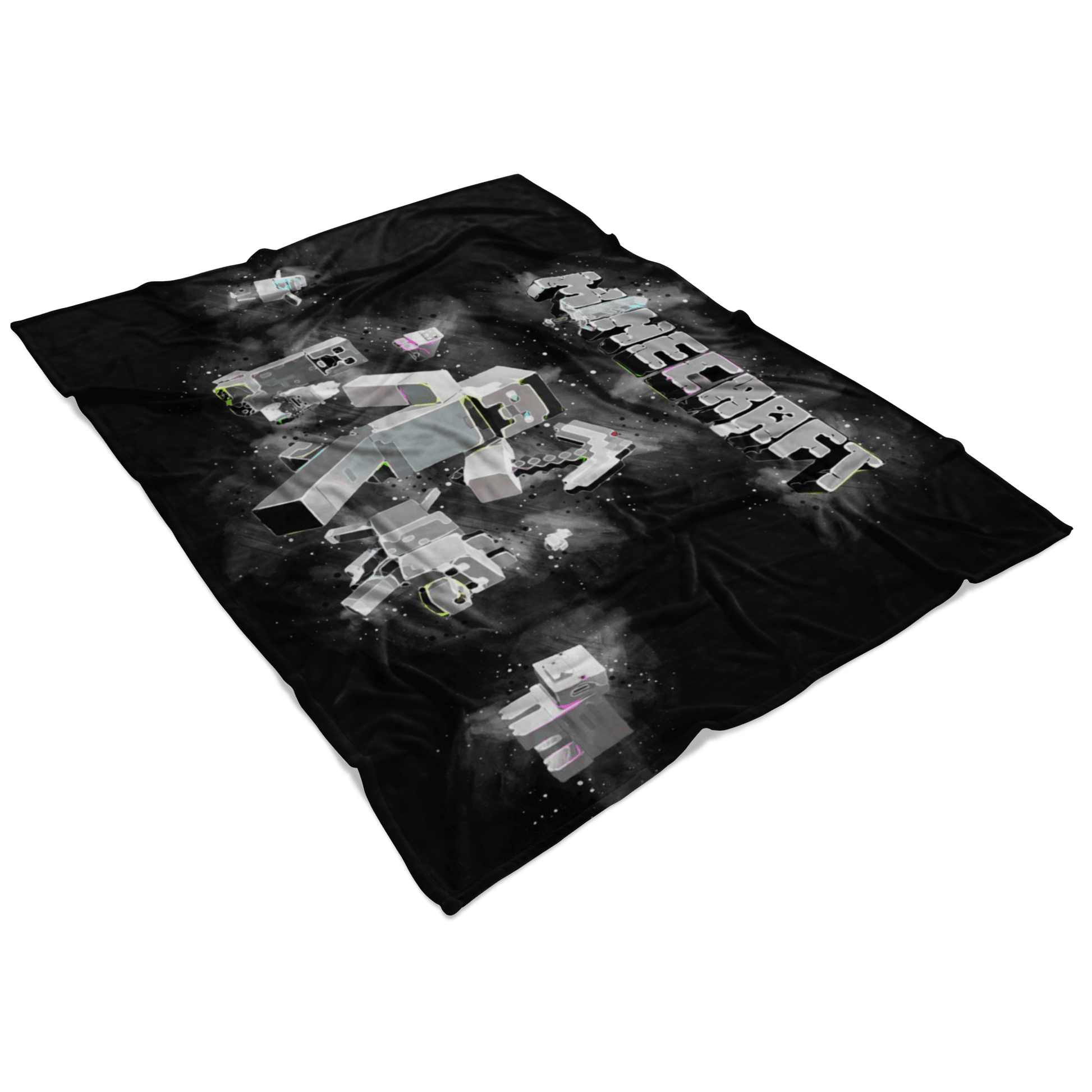 Minecraft Fleece Blanket Steve Abstract Black Blanket - Lusy Store